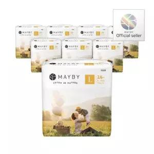[메이바이]꼬똥드 네이쳐 팬티형 아기기저귀 (L) 9~12kg 26매 X 8Pack(2Box)