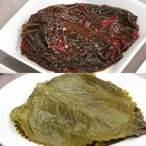 깻잎반찬세트 2호/양념깻잎1kg,간장깻잎1kg