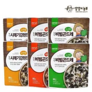 양양의농부 간편 뚝딱 비빔나물 3종_80gx6팩(각2팩씩)
