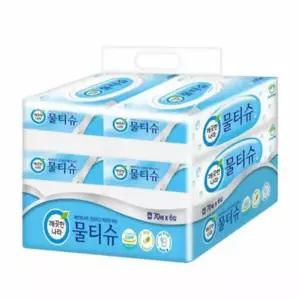 [깨끗한나라] 페퍼민트 물티슈 캡형70매x6입x2팩