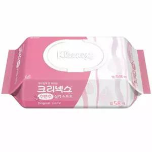 [크리넥스] 수앤수_실키소프트 물티슈 58매x4