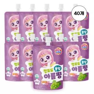 캐치티니핑 퐁당 어린이 파우치 음료 100mlx40개 (청포도맛)
