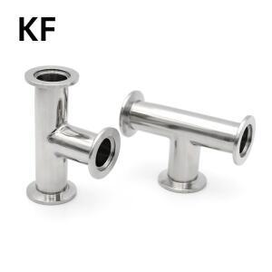 KF 진공 동등 티 304 스테인레스 스틸 위생 트라이 클램프 플랜지 조인트 파이프 피팅 튜브