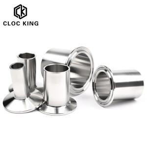 19mm 위생 SS304 스테인레스 스틸 트라이 클램프 긴 용접 페룰 파이프, 높이 50mm-60mm