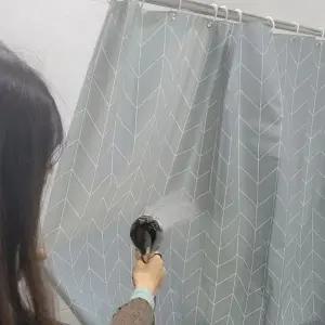 헤링본 이 방수 비닐 샤워커튼 그레이 80x1 가림막