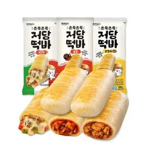 쫀득 떡마리 한끼고 저당떡바 15팩 (닭갈비5 피자5 불닭5)
