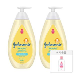 존슨즈 탑투토 바스 500ml, 2개 + 증정(베이비오일 125ml, 1개)