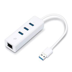 UE330 USB3.0 3포트 허브 기가비트 유선 랜카드 랜선 젠더 노트북 지원