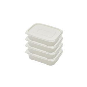 씨밀렉스 프레시핏 냉장고 냉동실 정리용기 반찬통 화이트, 780ml, 4개