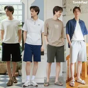 펠틱스 홈쇼핑인기 남성 여름 면스판 밴딩 반바지 4종 SET L03M-4)