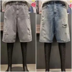 버커루 남성 5부 M GR톰 구제 데님 쇼츠_US