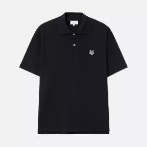 26SS 메종키츠네 폭스 헤드 컴포트 폴로 티셔츠 블랙 PM00210KP0001 P199