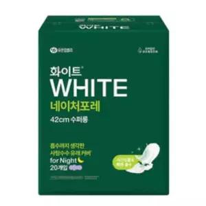 화이트 생리대 오버나이트 네이처포레 슈퍼롱 42cm 20매