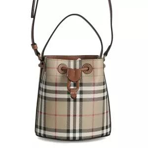 [버버리] 체크 8109794 LL MN DRAWSTRING DFC 버버리 미니 드로잉 버킷 토트 숄더백 크로스백