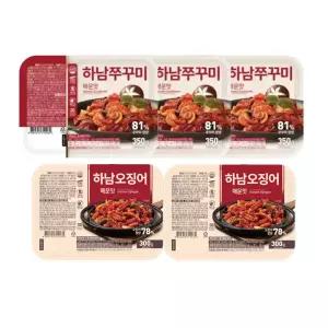 하남쭈꾸미 매운맛, 350g, 3개 + 하남오징어 매운맛, 300g, 2개