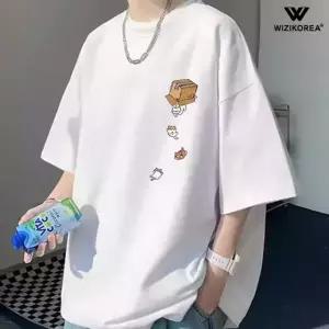 남성 오버핏 프린팅 반팔티 여름 레터링 스트릿 루즈핏 캐주얼 그래픽 티셔츠 WI076T