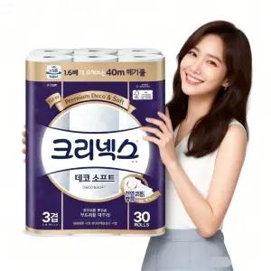 풀드림 크리넥스 데코&소프트 3겹 화장지 40m x 30롤 x 2