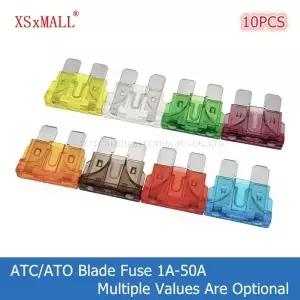 10PCS 중간 표준 ATC ATO 블레이드 퓨즈 삽입 아연 핀 1A 2A 3A 4A 5A 7.5A 10A 15A 20A 30A 40A 50A