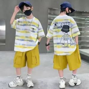 남아용 반팔 반바지 트레이닝복 세트 주니어 초등학생 반팔 여름 상하세트