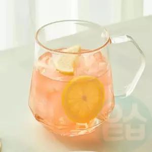내열 유리잔 400ml 2p 손잡이물컵 카페음료잔 커피유리잔 카페유리잔