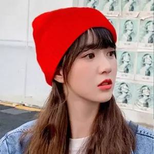 D US 비니 겨울 여성 기모 패션 방한 모자 여자 니트