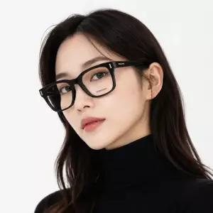 페라가모 안경테 SF2996 001 스퀘어 뿔테 안경