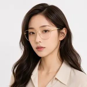 구찌 안경테 GG0819OA 001 스퀘어 메탈 아시안핏 안경
