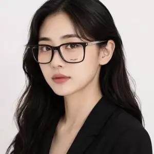 생로랑 안경테 SL 262 006 스퀘어 뿔테 아시안핏 안경