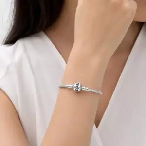 판도라 594593C00 590702HV) 모먼트 클래습 스네이크 체인 실버 팔찌