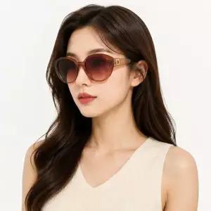 페라가모 선글라스 SF3002SLBK 200 라운드 뿔테 자외선차단