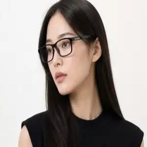 생로랑 안경테 SL319 001 스퀘어 뿔테 안경