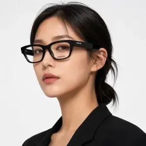 발렌시아가 안경테 BB0344O 001 스퀘어 뿔테 안경