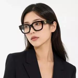 구찌 안경테 GG1548O 002 스퀘어 뿔테 안경