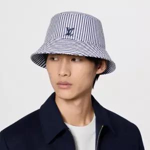루이비통 모자 LV 리그 스트라이프드 버킷 햇 M5158M