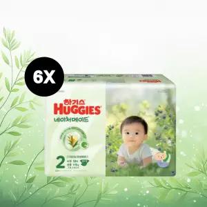 NEW 하기스 네이처메이드 공용 2단계 58매X6팩 (밴드형 기저귀) / 소형,국내생산