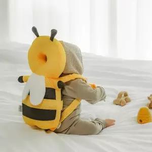 [리틀클라우드] 유아동 꿀벌 머리쿵 쿠션 아기 머리보호대 뒷쿵 매쉬 애착인형 1P