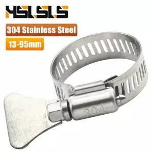 호스반도 밴드 HSLSLS 2-10개 웜 기어 호스 클램프 6-95mm 키 클립 물 파이프 스틸 차량용 기계