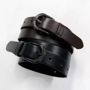 플럼도트 25mm 이탈리아 통가죽 어반 블랙 벨트 HN13 남녀공용