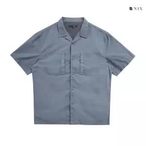 [NIX]남)노치드카라 세미오버핏 반팔셔츠(FNQMCSH102P