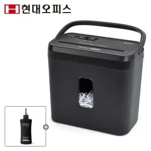 [현대오피스] 소형 문서세단기 PK-525X II 블랙+오일 최대 5매 세단 파지함 8L