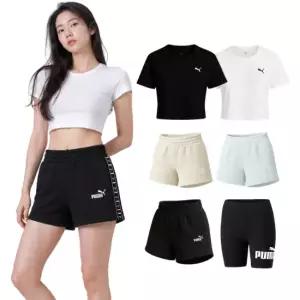 [30%즉할]푸마 반팔 티셔츠 반팔티 반바지 세트 여름 운동복 의류 여성 여자