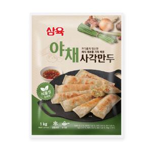 비건 만두 채식(Vegan) 냉동 식품 삼육 야채 사각만두 1kg x 1봉