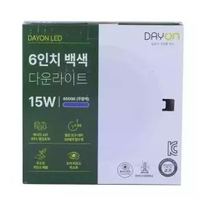 LED등기구(매입형) DAYON 15W 6500K FS-TPYT-TD-6C-15W-65K 150MM