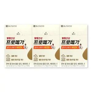 종근당건강 프로메가 알티지 오메가3 듀얼 비타민D 430mg X 60캡슐 3박스 rTG