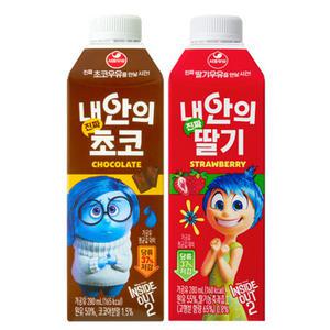 서울우유 내안의진짜 초코18개+딸기18개 280ml 총36개