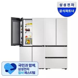 삼성 비스포크 AI 냉장고 김치냉장고 키친핏Max RM70F63R2A+RK70F42M2A 코타화이트