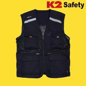 K2세이프티 안전조끼 21VE-612R (네이비) 망사 PMS21653