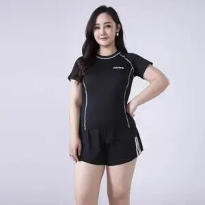 은창]빅사이즈 레터링 이너팬츠 투피스 수영복 비키니 여름 모노키니 래쉬가드 큰사이즈 바지 세트 몸매