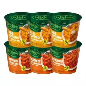 CJ 비비고 컵떡볶이 오리지널110g x3개+치즈108g x3개