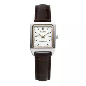 카시오 여성 아날로그 가죽 손목 시계 LTP V007L 7E2UDF)